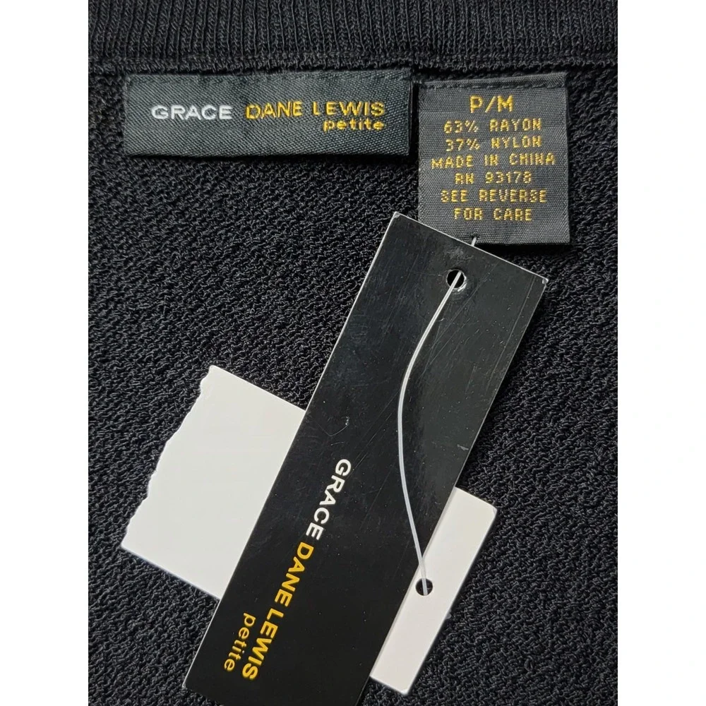 Grace Dane Lewis First Starlight Knit Dressing Skirt Womens‎ PM Black Pull On
